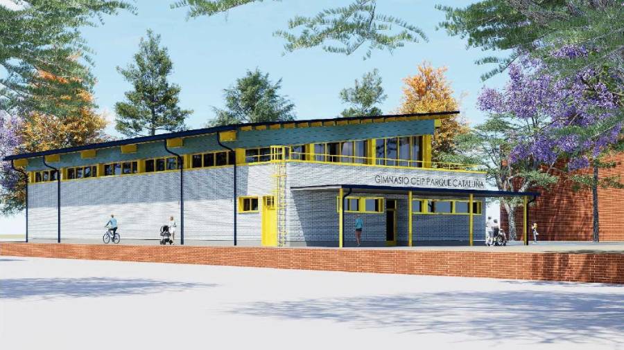 Recreación del edificio Gimnasio CEIP Parque de Cataluña