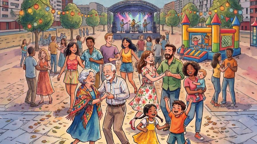 Cartel de las fiestas de la Junta Municipal del Distrito IV